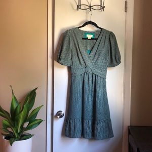 Anthropologie Puff Sleeve Holiday Dress